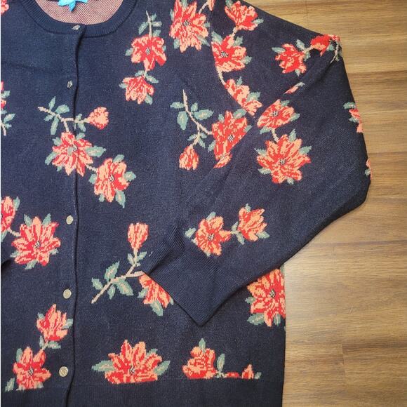 Draper James Black Southern Floral Cardigan – Size XXL – EUC - Picture 7 of 12